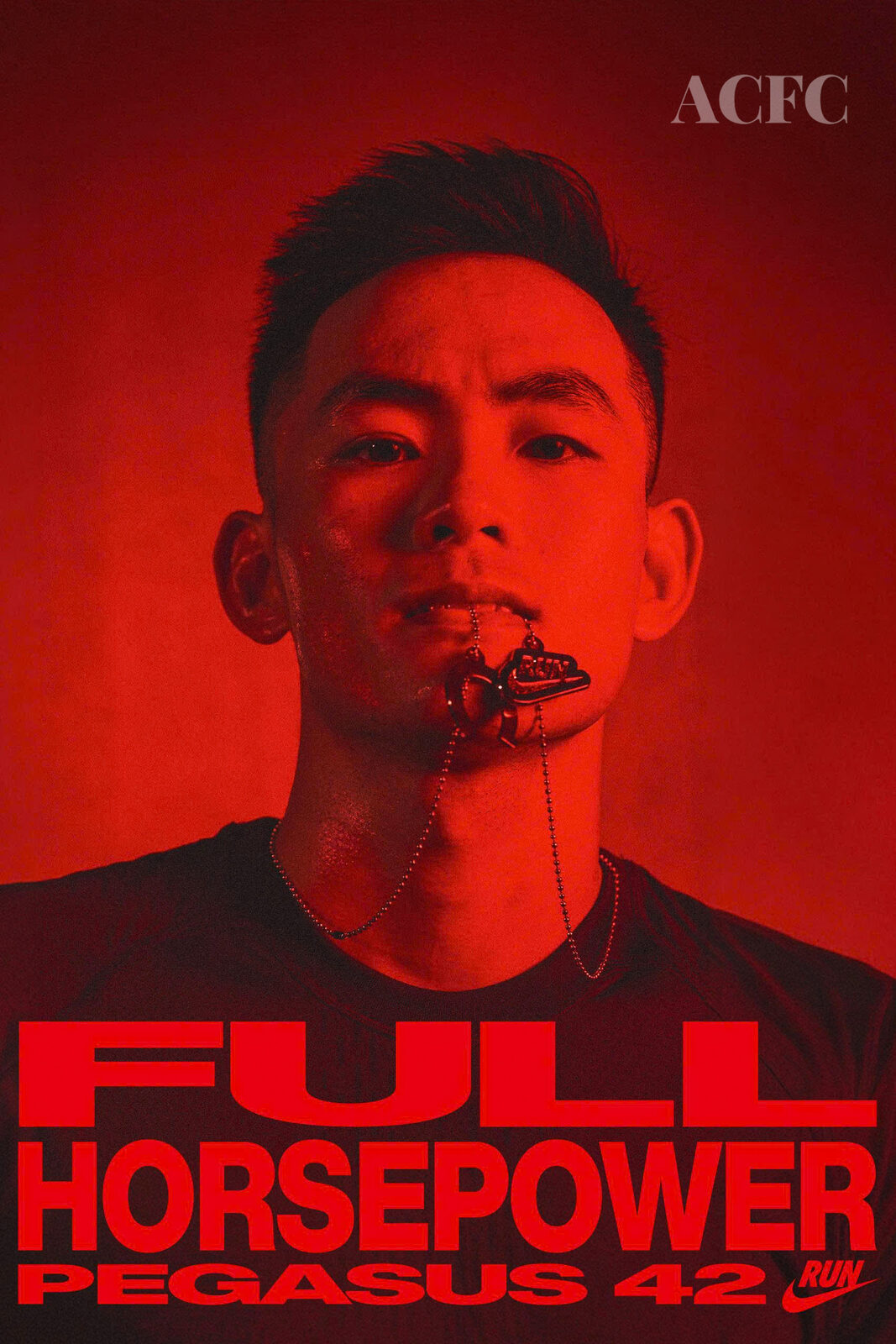 Lâm Quang Nhật for Nike Pegasus 42 (ACFC) — Full Horsepower campaign portrait, 2026